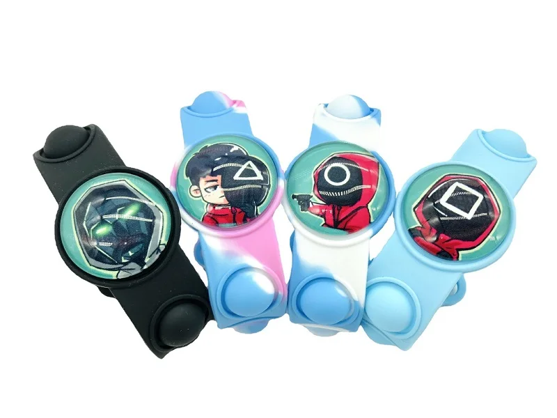 

Новинка игра кальмар фиджет-игрушки кальмар игра косплей реквизит Браслет Аниме Фигурка Мультфильм силикагель пузырьки пальчиковые Часы и...