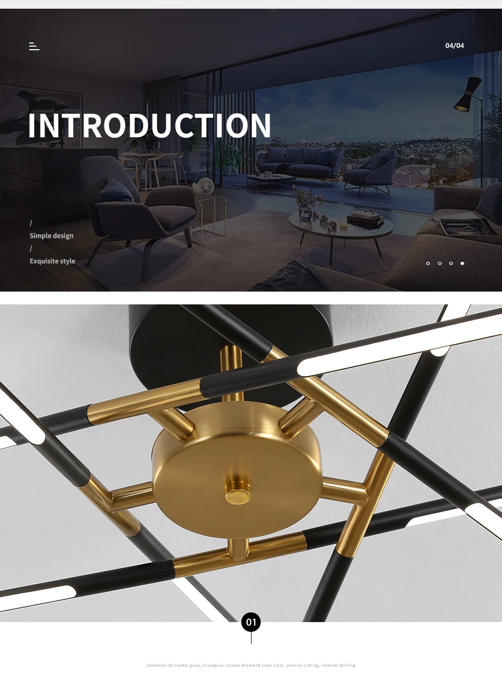 Fashion Modern Chandelier Lighting for Living Room Bedroom Dining Home Indoor Black Gold Semi Flush Mount LED ceiling Luminaire led chandelier