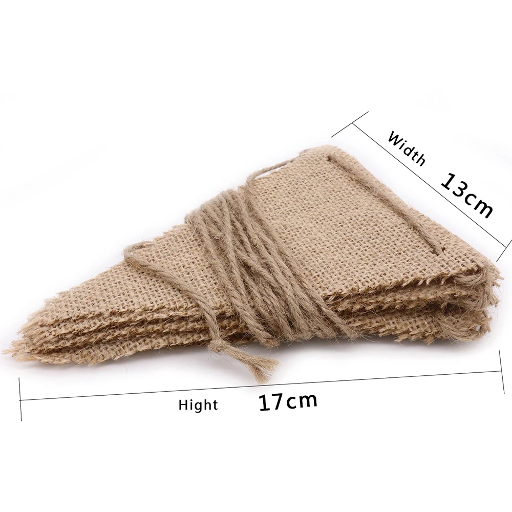 8/13 шт./компл. винтажная джутовая Мешковина баннер флаг Вымпел мероприятие по