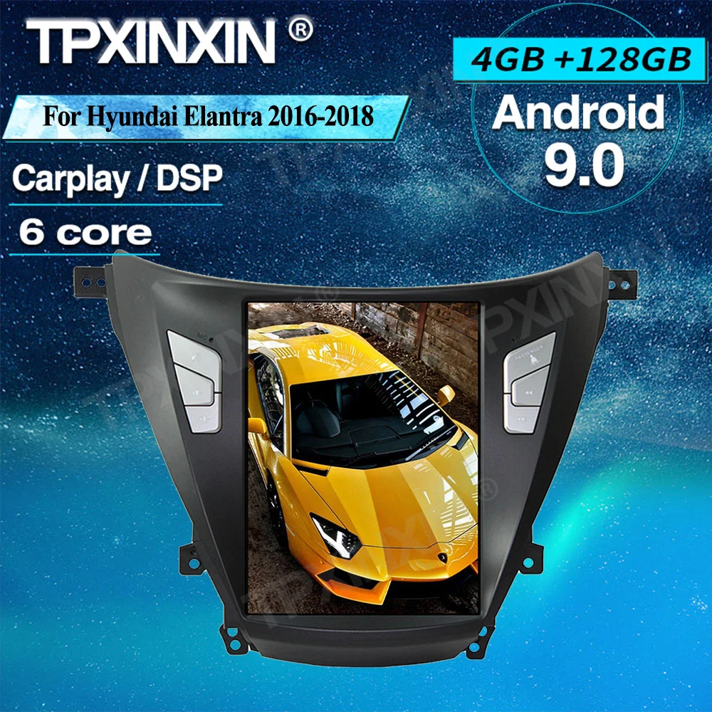 

4+128 PX6 For Hyundai Elantra 2016-2018 Android Car GPS Navigation Stereo Headunit Multimedia Player Auto Radio Wireless Carplay