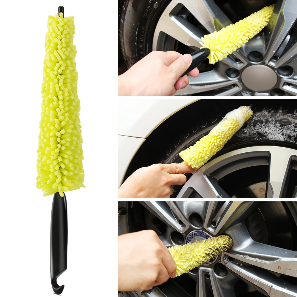 Car Wheel Wash Brush Tools Accessories for audi a3 a4 b8 b6 8p 8v q5 a6 c6 c5 a5 a1 tt q7 b9 |