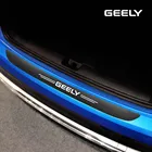 Карбон волокно кожа бампер Стикеры для GEELY GC6 GC9 EMGRAND EC7 EC8 CK ATLAS CK2 CK3 GT авто тюнинг аксессуары наклейка на багажник