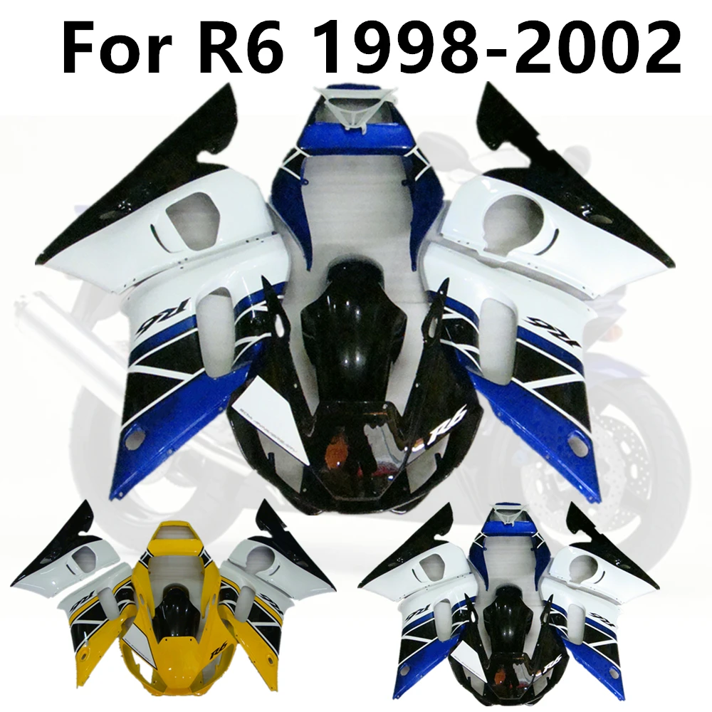 

Injection Bodywork Cowling Motorcycle Full Fairing Kits for YAMAHA R6 1998 1999 2000 2001 2002 98 99 00 01 02 Parallel Grid