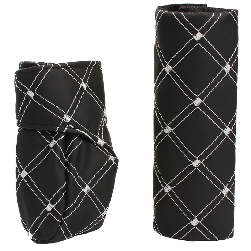 LEEPEE для украшения автомобиля черный красный и белый ручной тормоз крышка переключения передач из искусственной кожи