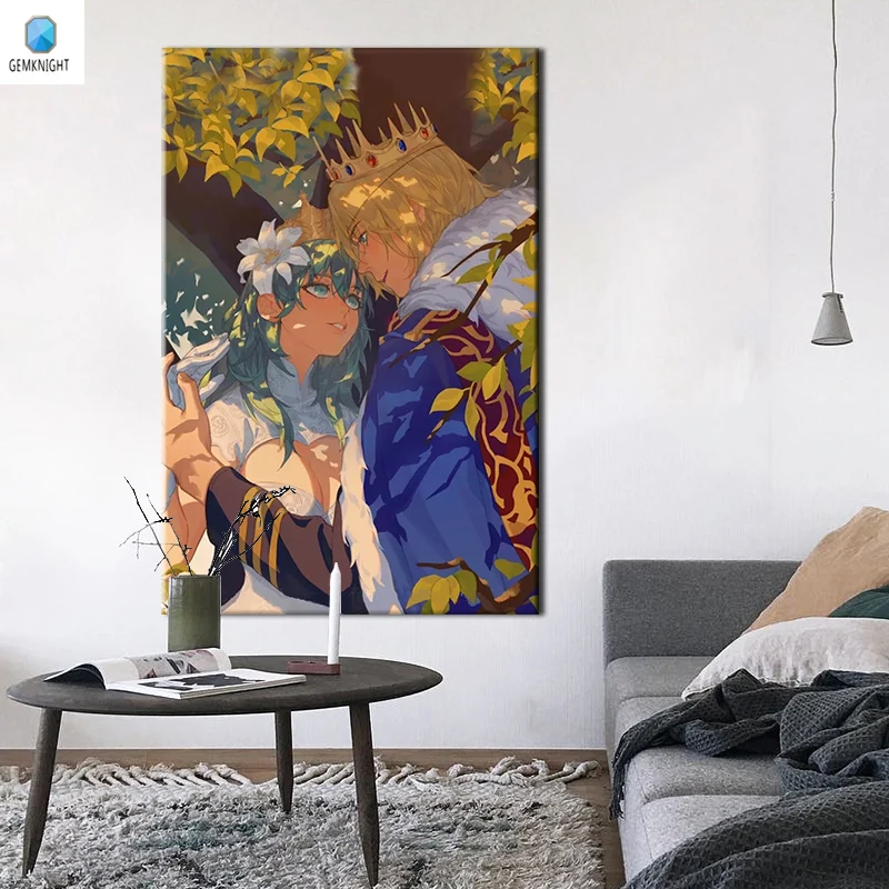 Цифровая картина по номерам огненная эмблема diy цифровая в японском стиле рамка