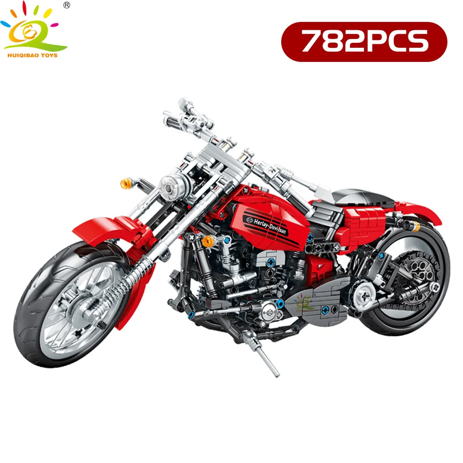 

782pcs Motorcycle high-techs Building Blocks Off Road Moto Racing Motorbike Vehicle Bricks