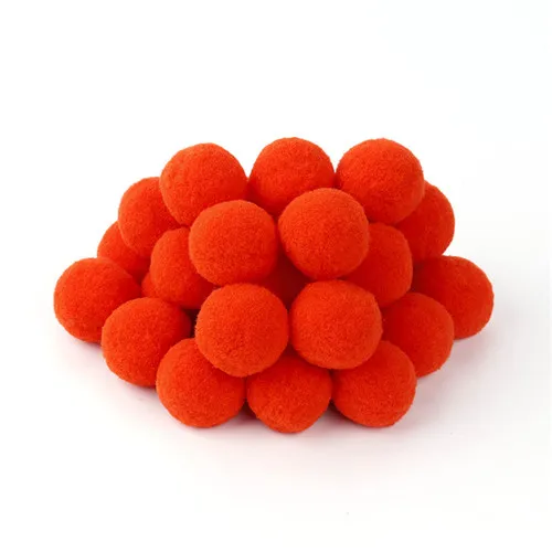 orange 8/10/15/20/25/30 мм помпон Искусственные цветы Материал мягкий помпон Пушистый Плюшевый мяч поделки своими руками помпоном домашний декор швейная фурнитура - Цвет: orange