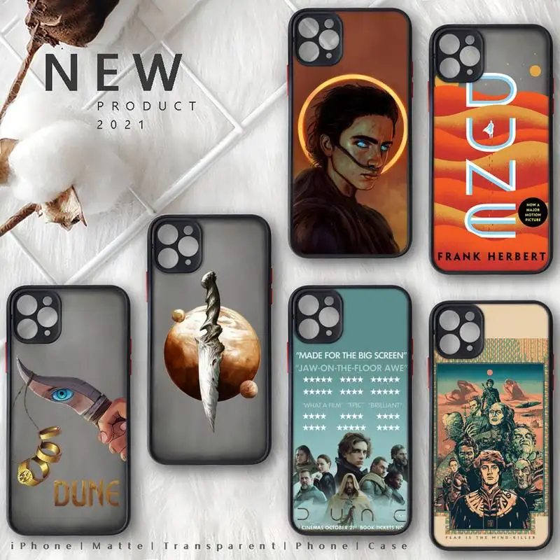 

DUNE Phone Case For iphone 13 12 11 8 7 plus mini x xs xr pro max matte transparent cover