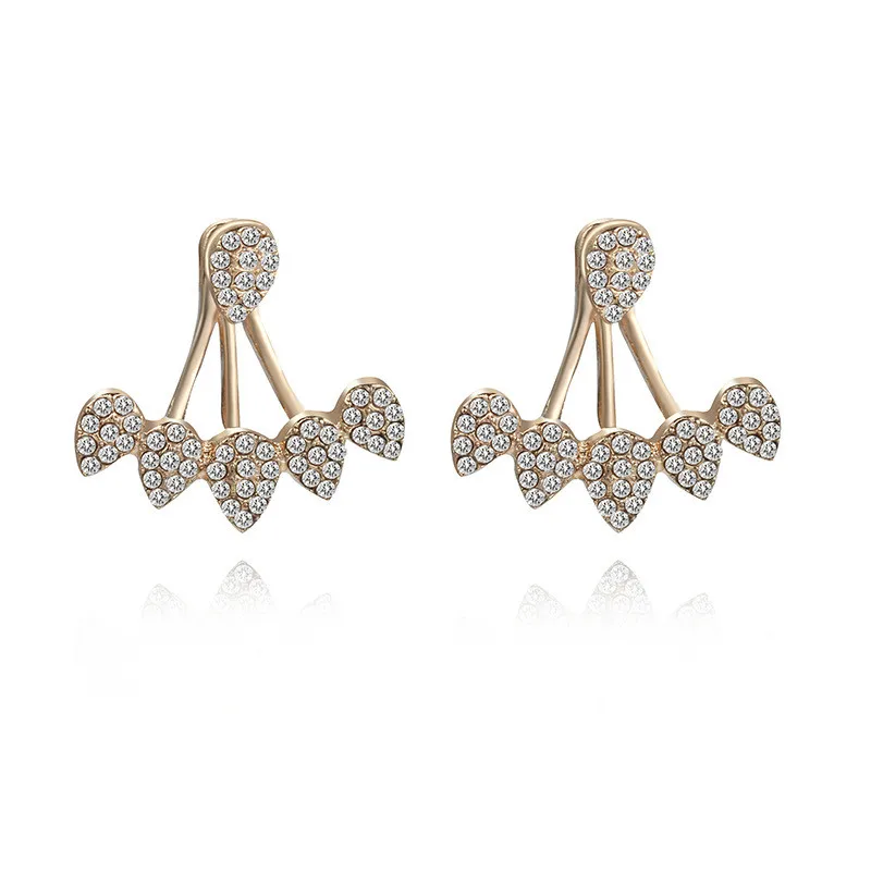

Luokey Women Earrings Fashion Jewelry 2020 New Small Flower Angel Wing Piercing Stud Earrings Gold Silver Color Accesorios Mujer