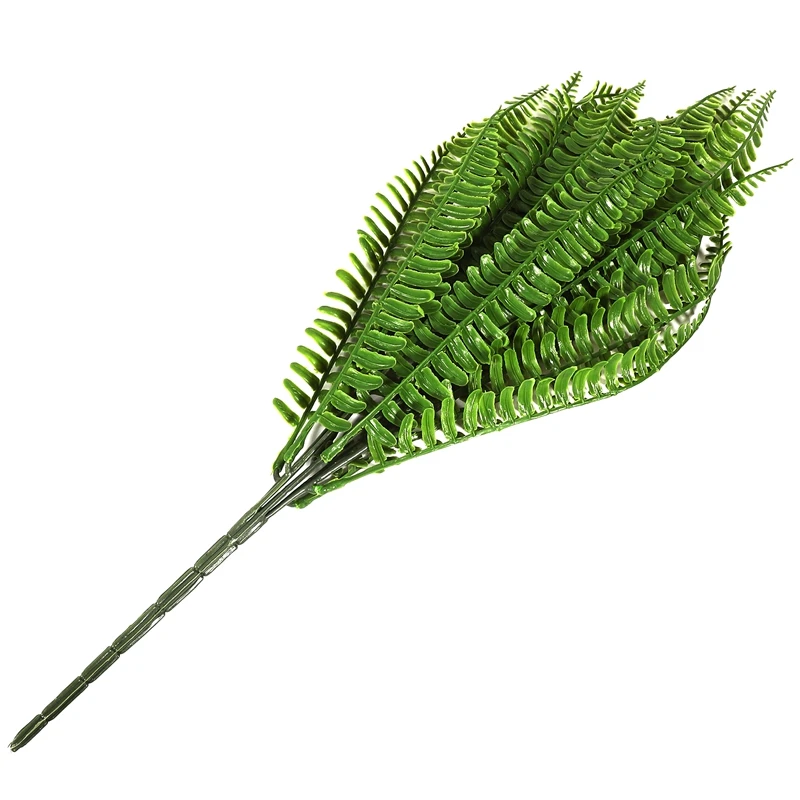 

Hot YO-7 Branches Green Artificial Plant Floral Persian Leaf Flower Office Home Garden