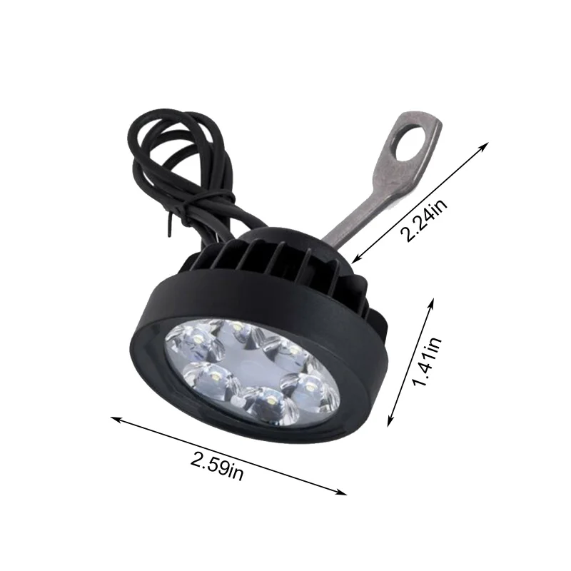 

2 Pcs Durable Motorcycle Headlight Fog Driving Lights Front Head Lamp 6 LED 12V-85V Motorcycle Accessories
