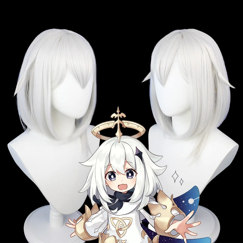 

The Original God Send Monk Kanban Girl Cos Wig Short Traveler Silver Gray Big Inner Buckle Role Fake Found Goods Wholesale