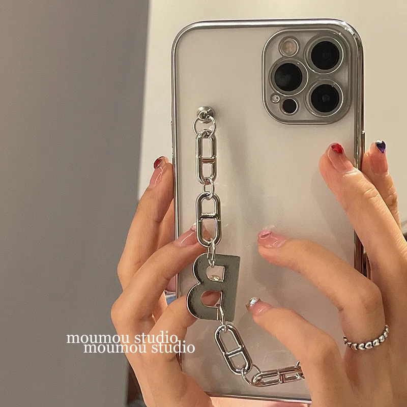 

Applicable Korean style cool hot girl chain Applicable Apple 11iphone12 mobile phone case 12pro max set 7p/8p battery