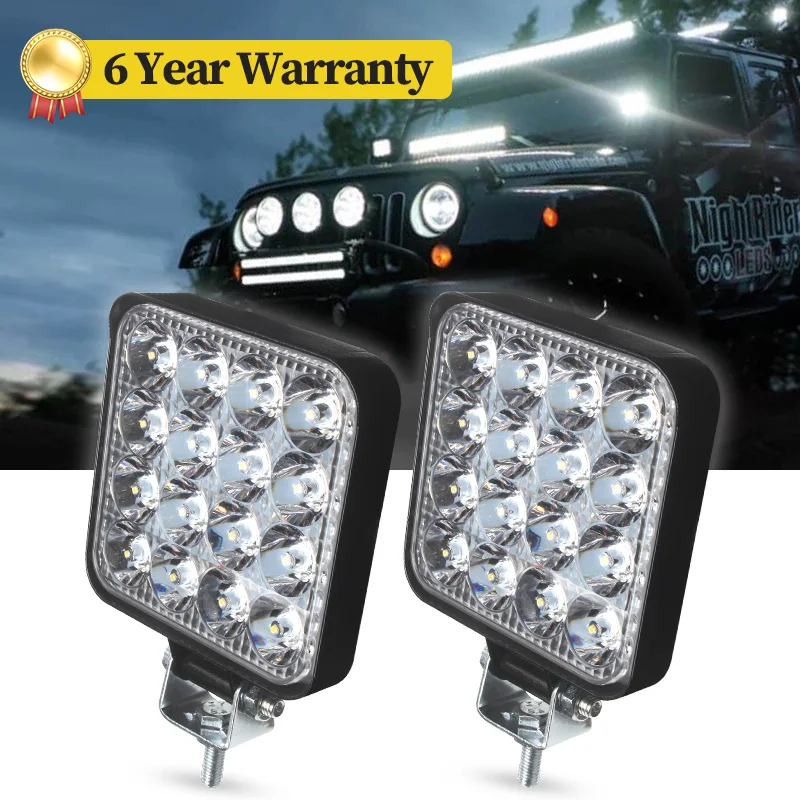 XINFOK-luces de estacionamiento de 24 voltios, luz Flash FSO para coche, 48W, 12V, Universal, para 4WD, 4x4, Faro de camión, bombillas LED