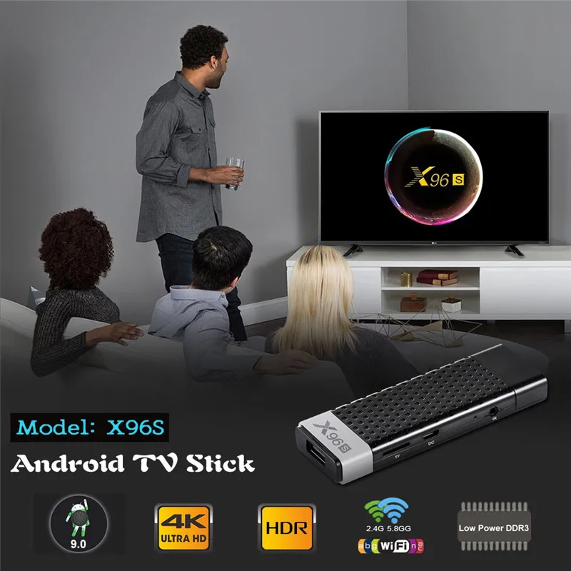 Мини ТВ-приставка X96S 2/4 ГБ ОЗУ 16/32 Гб ПЗУ ПК Smart Android 9 0 Amlogic S905Y2 2 4G/5 8 GWiFi Bluetooth 4K HD