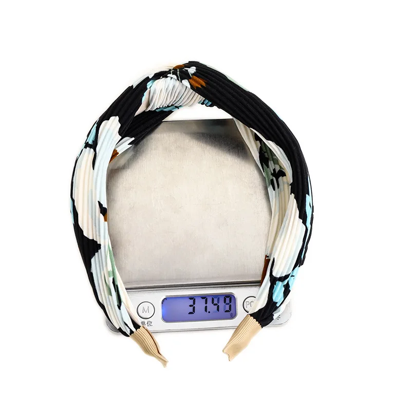 

Free shipping women Pleated flower hairbands girl's cross headbands lady's headwear hair accessories