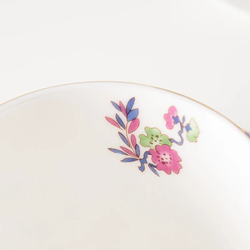 Фарфоровая белая чашка с бабочкой винтажная и блюдце | Дом сад