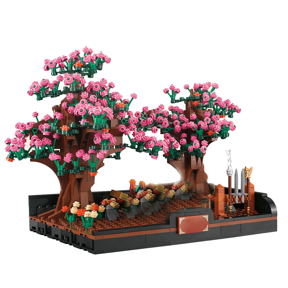 

813+Pcs Street View Peach Garden Model Educational Building Blocks Bricks Toys For Children Kids Educational Toys Birthday Gift