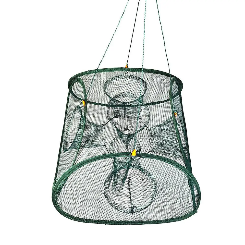 Практичная Складная сетка для рыбалки Dip клетка рыболовная креветка линия раки Зеленый Нейлон Рыболовная