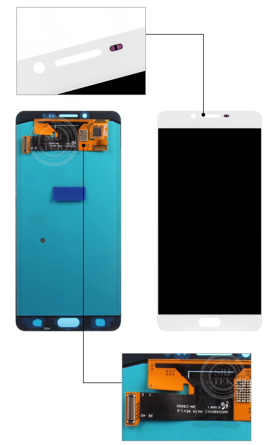 AMOLED/OLED для SAMSUNG Galaxy C9 PRO C9000 Дисплей для SAMSUNG C9000 ЖК сенсорный дигитайзер сенсор стекло сборка C900 ЖК-экран