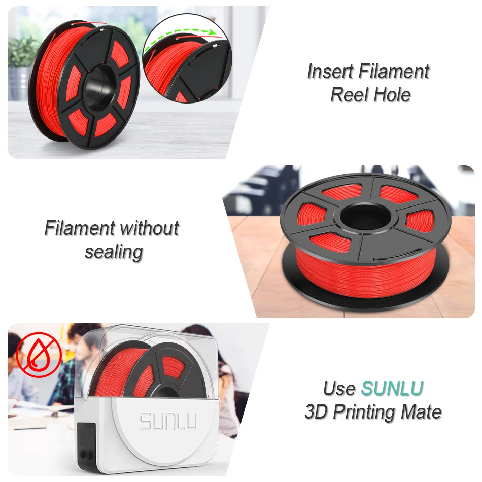 SUNLU S PLA 3D Filament 1kg For Printer New Arrival 1.75mm Bright Color Printing Materials SPLA 2pcs/set | Компьютеры и офис