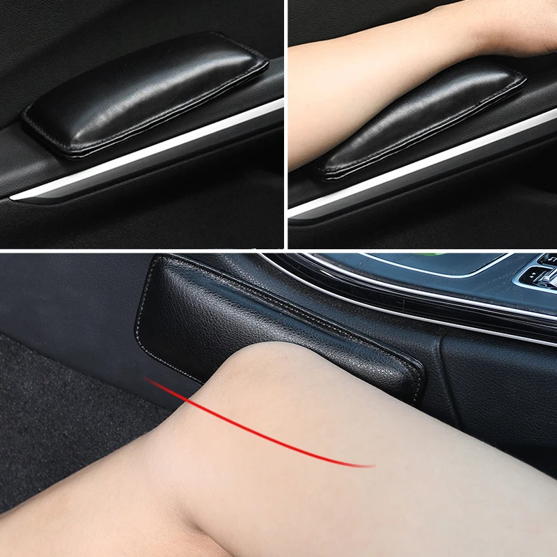 Автомобильная подушка на колено 18x8 см кожаная мягкая руку автомобиля эластичная