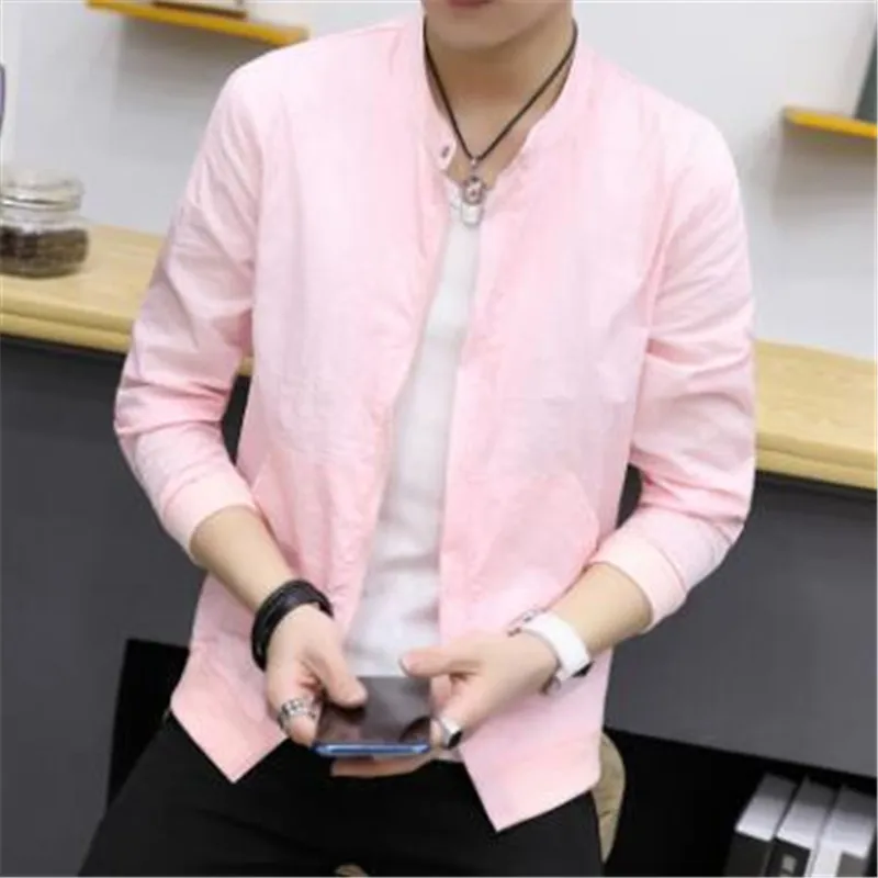 

JTFAN Brand New Spring Autumn Men's Jackets Fashion Coats Male Casual Slim Stand Collar Bomber Jacket Men