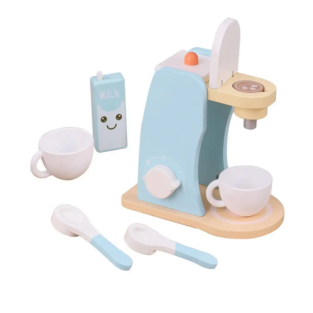 

Wooden Coffee Maker Machine Toy Simulation Kitchen Children Pretend Play House Toys Appliances Toy Educational Toy For Kid