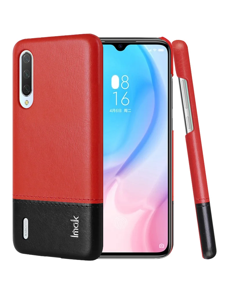Imak роскошные чехлы Ruiyi для Xiaomi mi 9 Lite A3 mi A3 CC9e CC9 чехол тонкая задняя крышка чехол для телефона жесткий ПУ ПК coque деловые обложки