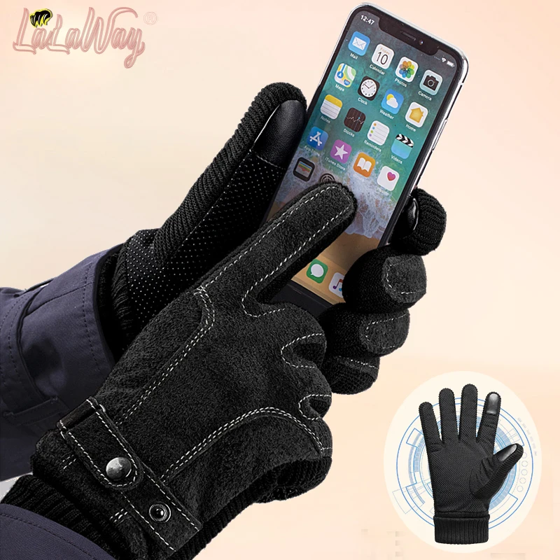 Зимние перчатки для сенсорного экрана водонепроницаемые и ветрозащитные