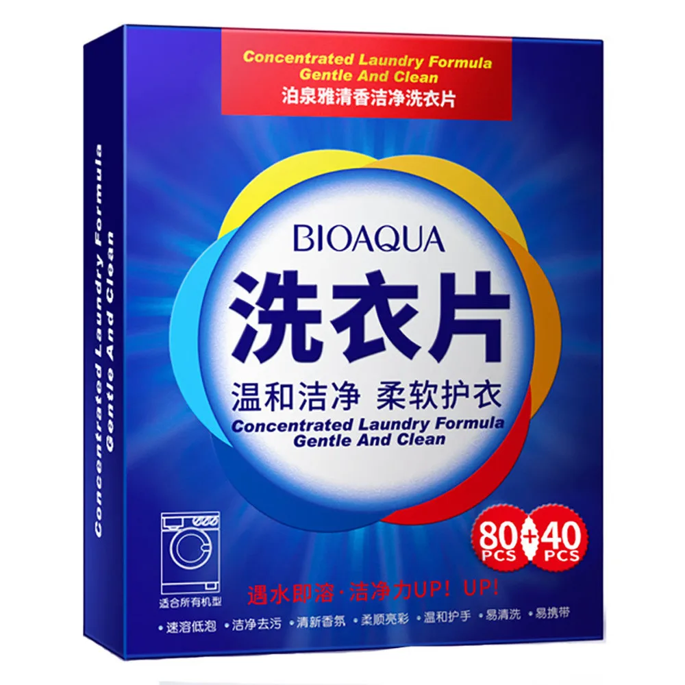 120 New Formula Laundry Detergent Sheet Nano Concentrated Washing Powder For Machine cleaner Cleaning product^35 | Дом и сад