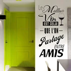 Наклейка на стену с изображением французского вина, Кухонное украшение для дома, наклейки на стену