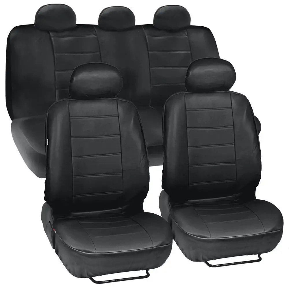 Front Rear 5 Seat Universial Чехол-протектор на автомобильное сиденье переднее заднее из искусственной кожи дышащий водонепроницаемый Зимний для 5 сидений автомобиль внедорожник багажник RV - Название цвета: Front Rear 5 Seat
