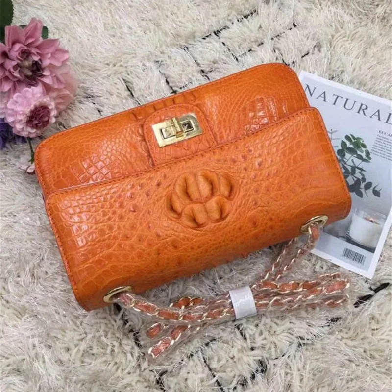 Модный шикарный дизайн 100% натуральная кожа аллигатора Женский вечерний кошелек