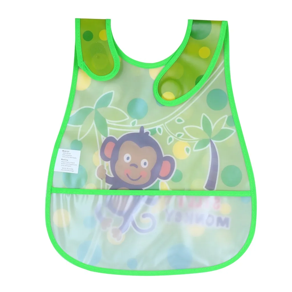 Adjustable Baby Bibs EVA Waterproof Lunch Feeding Bibs Baby Cartoon Feeding Cloth Children Baby Apron Babador Bandana Saliva