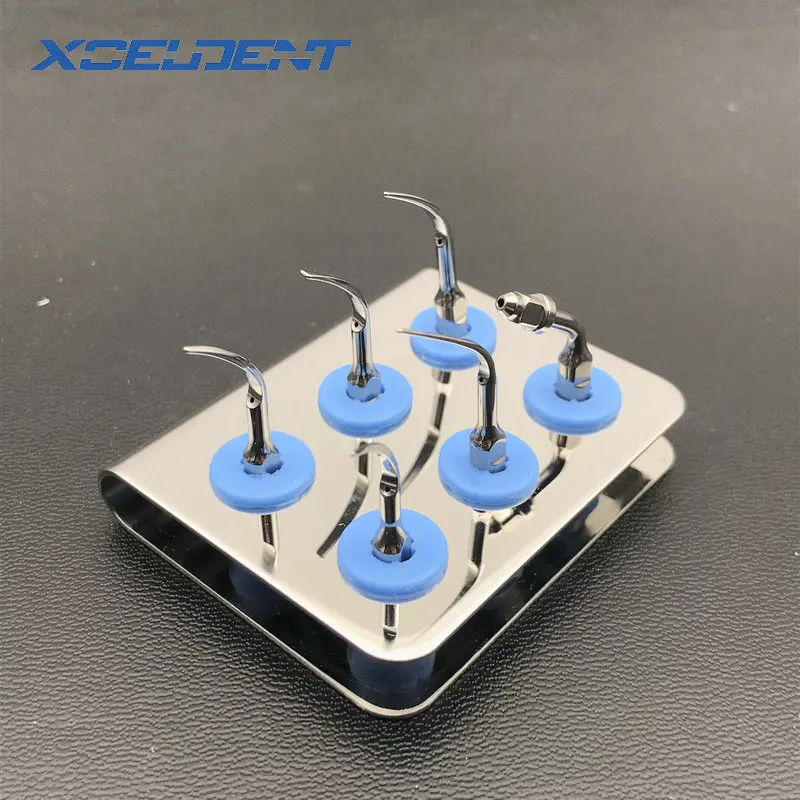 6 шт. стоматологический ультразвуковой скалер наконечники Perio Endo с держателем для