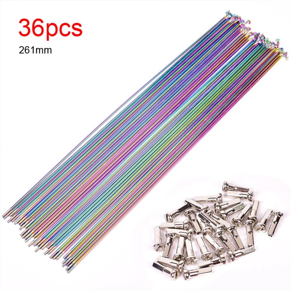 36pcs edelstahl fahrrad speichen mit nippel 257 293mm 14g mtb mountainbike speichen fahrrad komponenten radfahren rad teile free global shipping