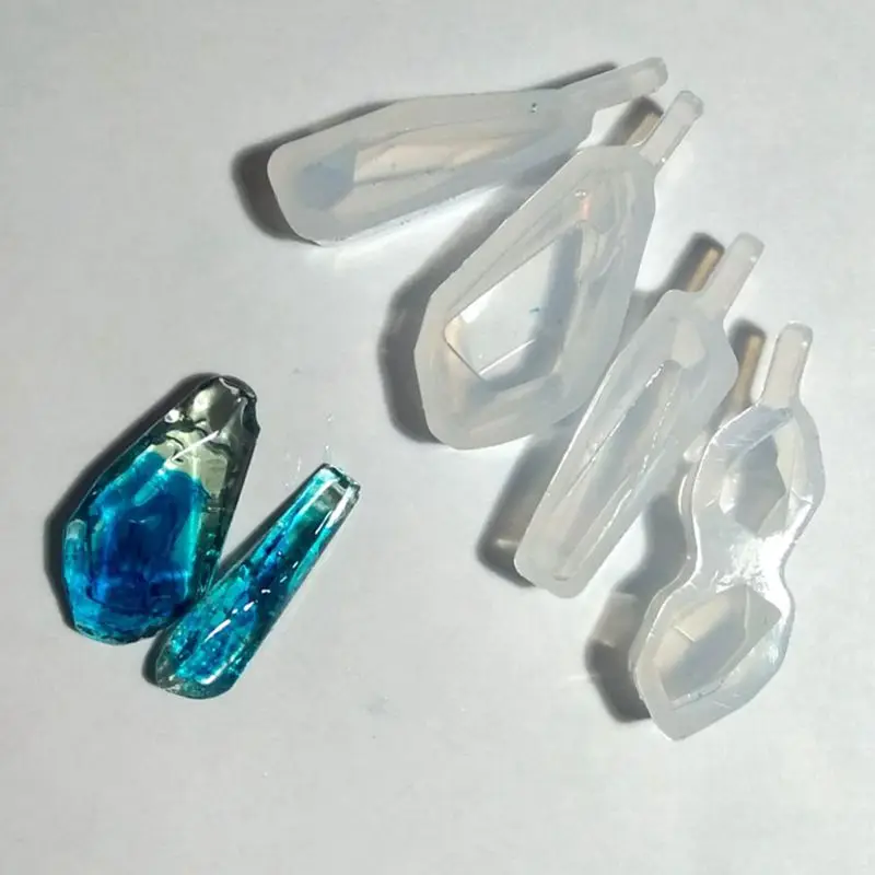 4 предмета в комплекте различные формы кабошон силиконовая Серьга ожерелье кулон