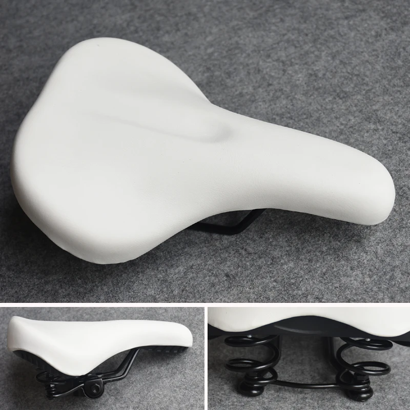G47 Bicycle Saddle Seat Mountain Road Folding Bike White Sad