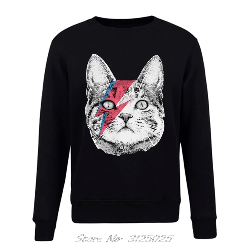 Толстовка Stardust с изображением кошки мужские женские толстовки Дэвида Боуи