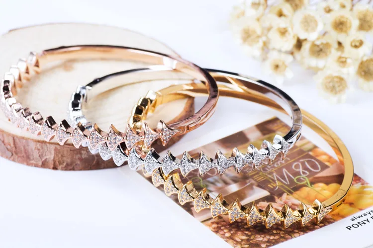 

New high quality bangle ring fine jewelry glisten shine plating bracelet wristband wristlet jewel cuff fahion accessories women