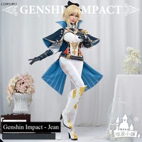 anime genshin impact jean mondstadt game suit colonel knight lovely uniform cosplay costume halloween party outfit women new