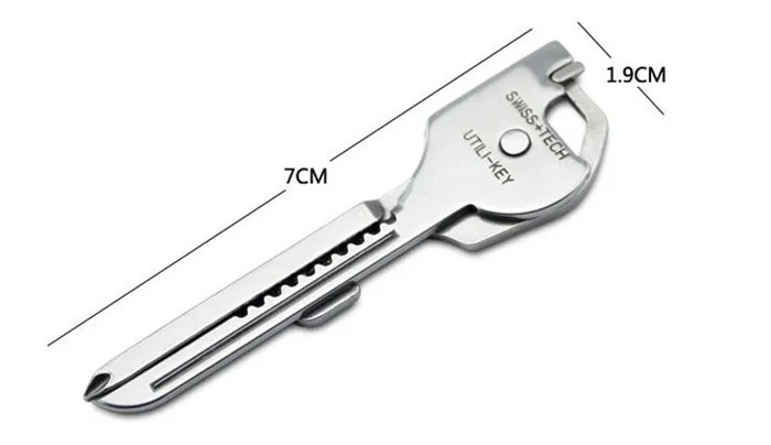 Открытый Многофункциональный 6 в 1 брелок из нержавеющей стали складной