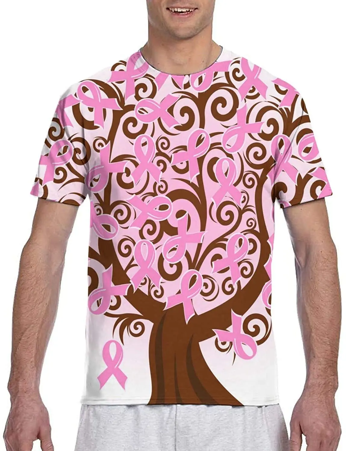 

T Shirt For Men Casual T-shirts Woman Ribbon Heart Short Sleeve 3D Novelty Tees Large Size T Shirt For Men Clothing Fall Tops