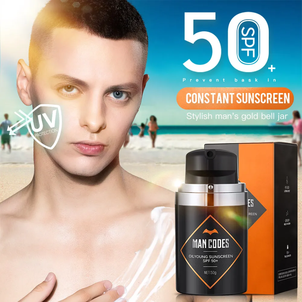 

Body Face Long Lasting Sunscreen Man Whitening Sun Cream Sunblock Skin Protective Anti-Aging Oil-control Moisturizing SPF50