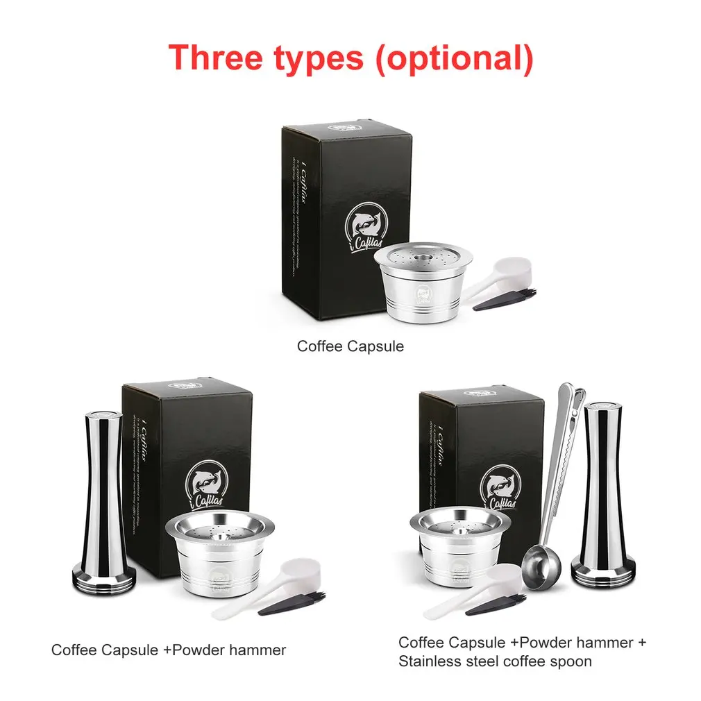 Нержавеющая сталь многоразового кофе капсула Pod фильтр капельница Темпер