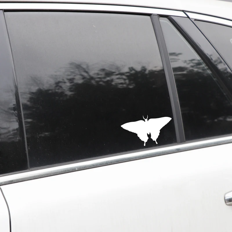 

YJZT 15.8CM*9.4CM Butterfly Pattern Decor Vinyl Decal Body Of Car Car Sticker Black/Silver C4-2557