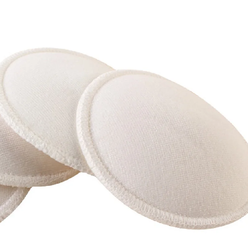 Almohadillas de algod&oacute;n para lactancia de beb&eacute;, almohadillas suaves absorbentes, lavables y reutilizables, accesorios de lactancia, insertos de sujetador de maternidad para mam&aacute;, 4 Uds.-4