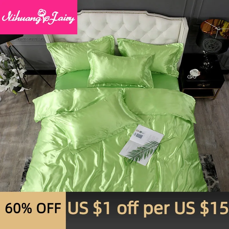 

Летнее моющееся шелковое постельное белье из четырех предметов, покрывало из вискозы, простыня из тенсела, стеганое одеяло для односпально...