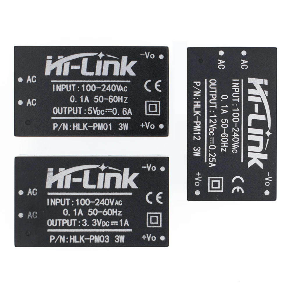 HLK PM01 PM03 PM12 AC DC 220V 5 V/3 3 V/12 V Мини модуля питания интеллигентая (ый) бытовой